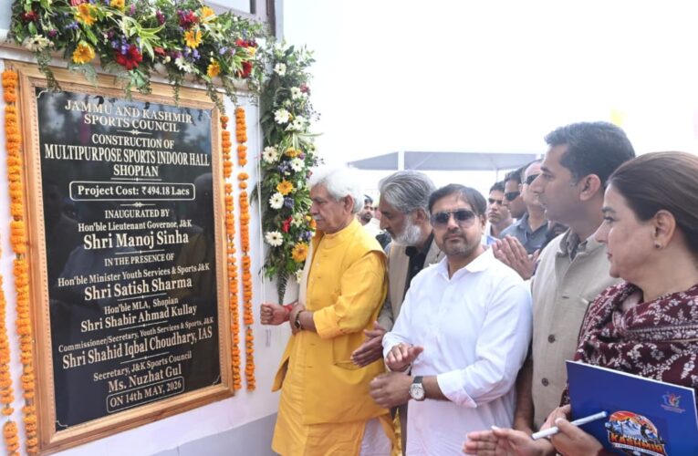 Lieutenant Governor Inaugurates South Kashmir Volleyball League And New Sports Hall In Shopian