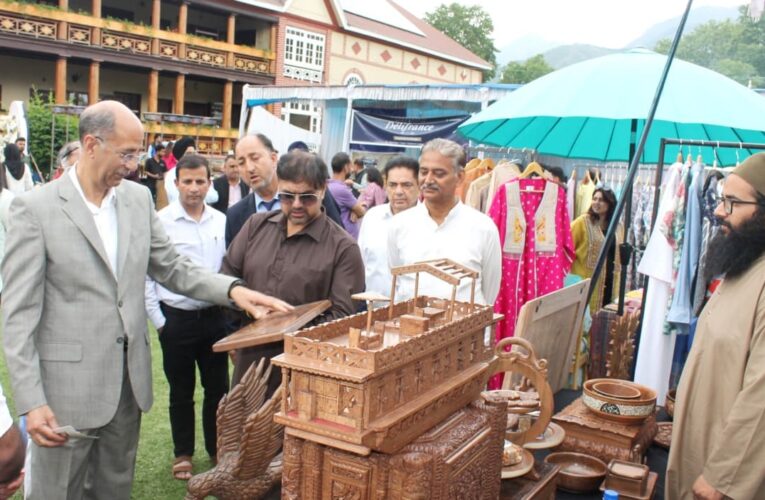 Satish Sharma Advocates for Local Brands and Indigenous Products at Srinagar Flea Market