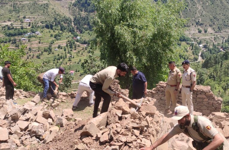 Illegal house built on forest land demolished during drug probe in Udhampur