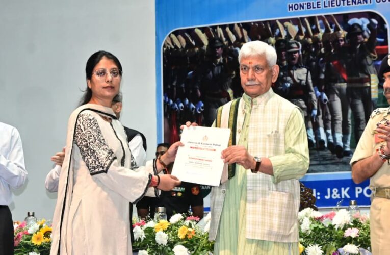 Lieutenant Governor hands over appointment letters to newly appointed Jammu and Kashmir Police constables