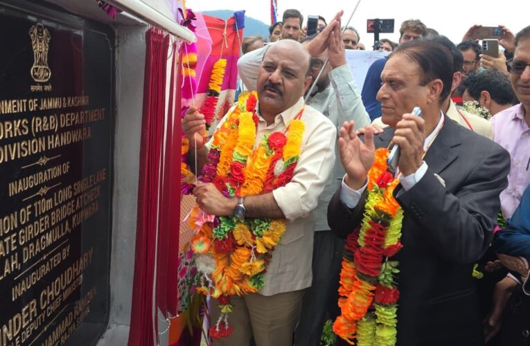 Deputy Chief Minister inaugurates Drugmulla Hatmulla Bridge during Handwara development tour