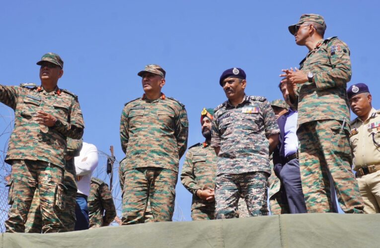 Lieutenant General Pratik Sharma assesses security dynamics under Operation Sheruwali during Rajouri visit
