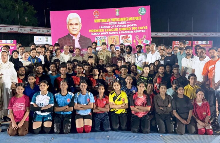 First night kabaddi tournament organized in Rajouri under Nasha Mukt Jammu and Kashmir campaign