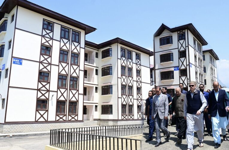 Chief Minister Omar Abdullah inaugurates 368 residential units for government employees in Pampore