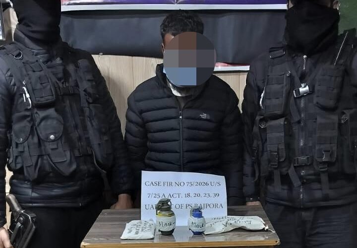 Pulwama Police Arrest Terrorist Associate and Seize Arms in Major Operation