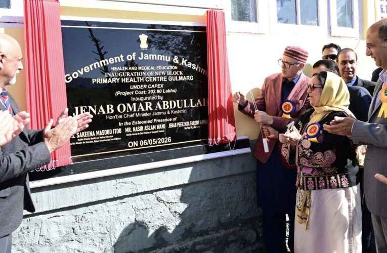 Omar Abdullah Opens Modern Sports Complex at GDC Tangmarg and New PHC Block in Gulmarg