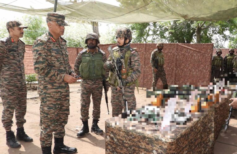 White Knight Corps Commander Review Operational Readiness and Security Along Line of Control