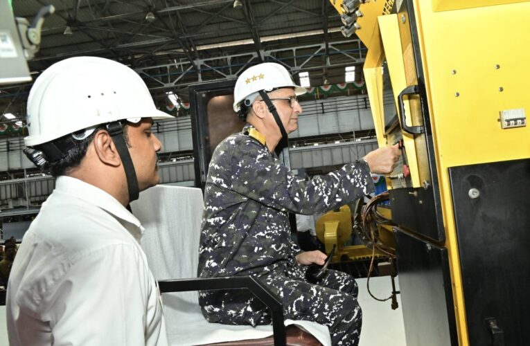 Indian Navy steel cutting ceremony for final Fleet Support Ship held at Vizag