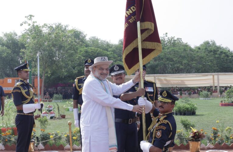 NDRF receives President’s Colour as Amit Shah sets zero casualty goal for India’s disaster management