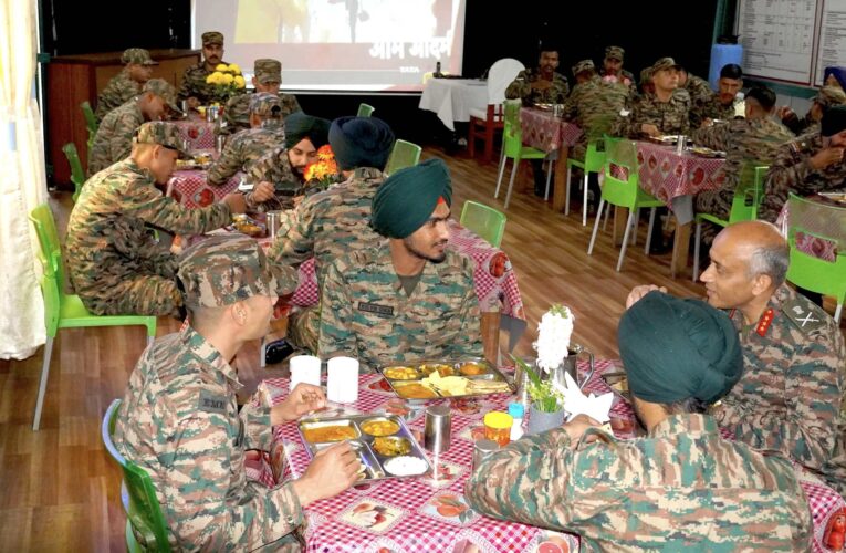 Gajraj Corps commander reviews operational readiness and interacts with students in Tenga Valley