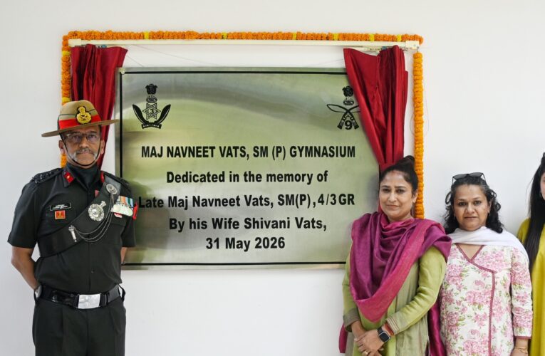39 Gorkha Training Centre dedicates renovated gymnasium to martyr Major Navneet Vats