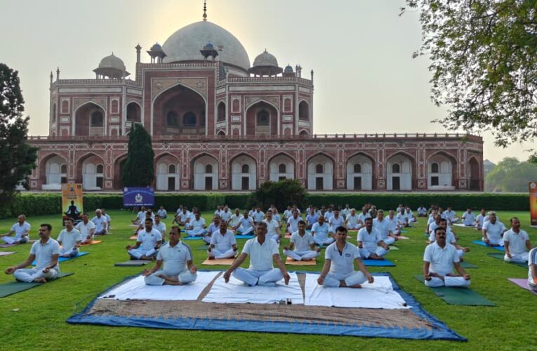 CISF personnel hold yoga sessions at Humayuns Tomb and India Gate ahead of International Day of Yoga 2026