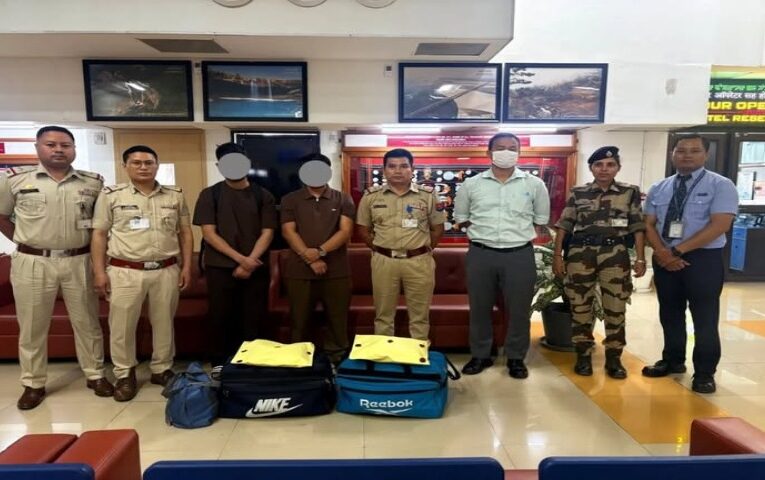 Imphal Airport security forces seize four kilograms of suspected heroin from two passengers