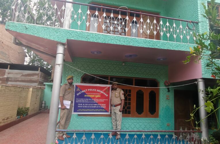 Srinagar Police Freeze Properties Worth 3.5 Crore Rupees in Major Anti Narcotics Crackdown
