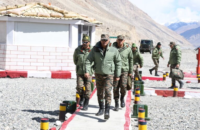 Northern Army Commander Pratik Sharma assesses border security in Ladakh