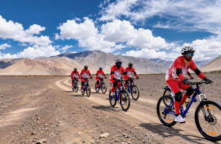 Indian Army mountain terrain bicycle expedition flagged off from Rezang La to Drass for Kargil Vijay Diwas