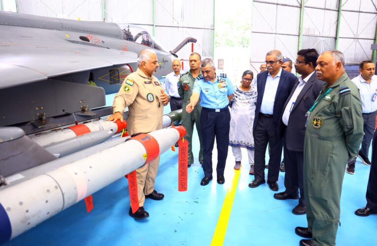 Air Marshal Ashutosh Dixit reviews Tejas LCA Mk1A and HTT 40 progress at HAL Bengaluru