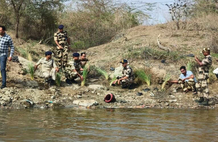 CISF conducts Vetiver Grass plantation drive for soil conservation at Rajkot International Airport