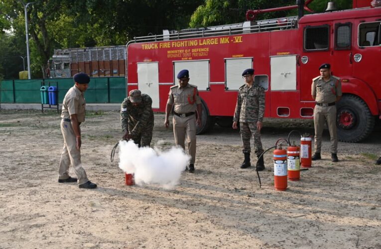 Prayagraj military station hosts fire safety training and firefighting demonstration for security personnel