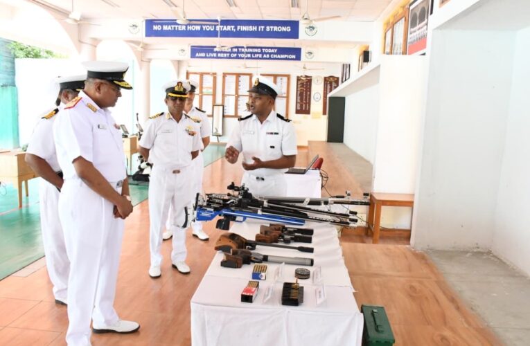 Director General Medical Services Navy reviews facilities and training at INS Agrani