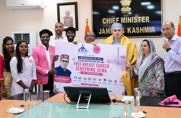 Chief Minister Omar Abdullah flags off free breast cancer screening initiative in Srinagar