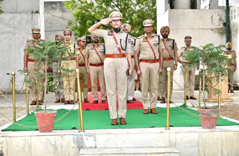 Bathinda Senior Superintendent of Police Jyoti Yadav inspects general parade and reviews officer grievances at police lines