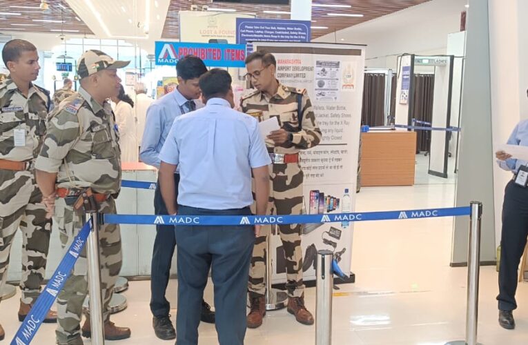CISF conducts passenger awareness and security drive at Navi Mumbai and Shirdi airports