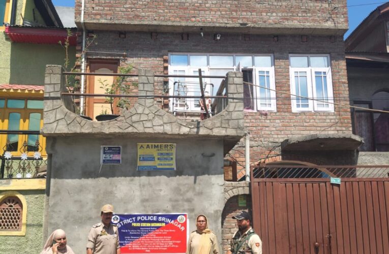 Srinagar Police Seizes Drug Peddler Properties Worth Billions Under NDPS Act