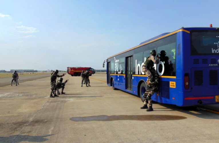 Chennai Airport anti hijacking mock drill tests multi agency response
