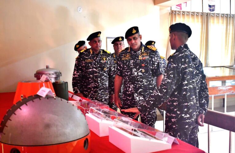 Vice Admiral Sanjay Bhalla reviews naval units and indigenisation efforts in Hyderabad