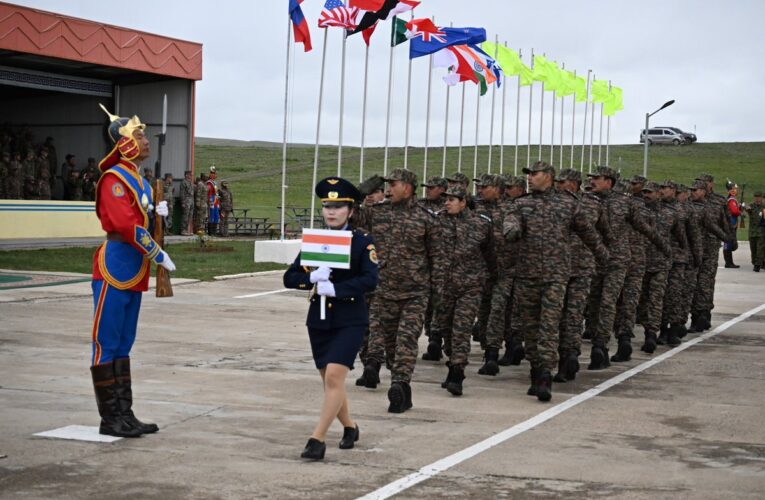 Indian Army contingent participates in opening ceremony of exercise Khaan Quest 2026 in Mongolia