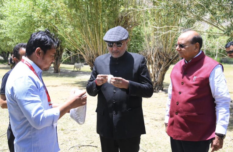 Vice President C. P. Radhakrishnan praises Ladakh Pashmina goat farm for empowering local women