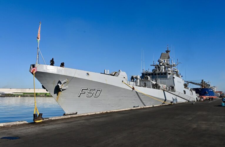 Indian Navy Stealth Frigate INS Tarkash Arrives in Mauritius for Operational Deployment
