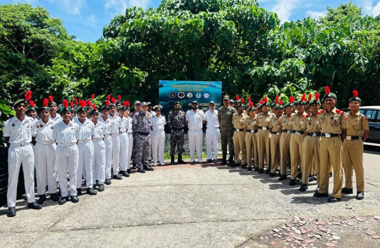NCC cadets visit Sri Vijaya Puram Hydrography Survey Unit on World Hydrography Day