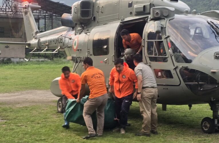 IAF launches helicopter flood relief operation in Pitapool Arunachal Pradesh
