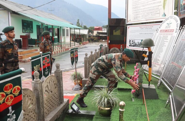 Assam Rifles Honors Fallen Hero Daya Sagar Arya in J&K Wreath-Laying Ceremony
