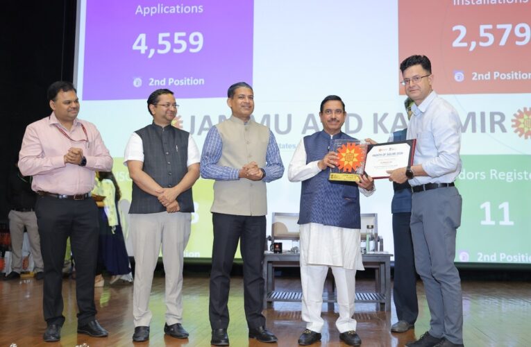 Jammu and Kashmir ranks second nationally in PM Surya Ghar Muft Bijli Yojana implementation