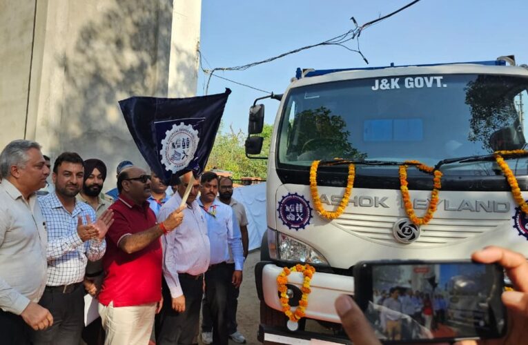 Surinder Choudhary flags off essential services trucks for remote Jammu districts