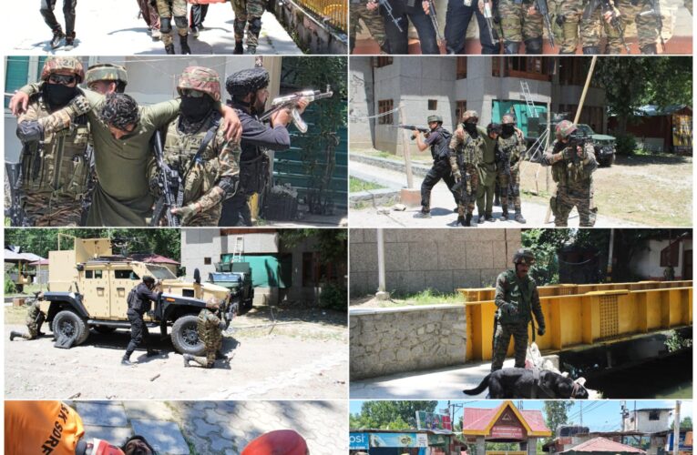 Ganderbal police conduct security mock drills for Shri Amarnath Yatra and Mela Kheer Bhawani