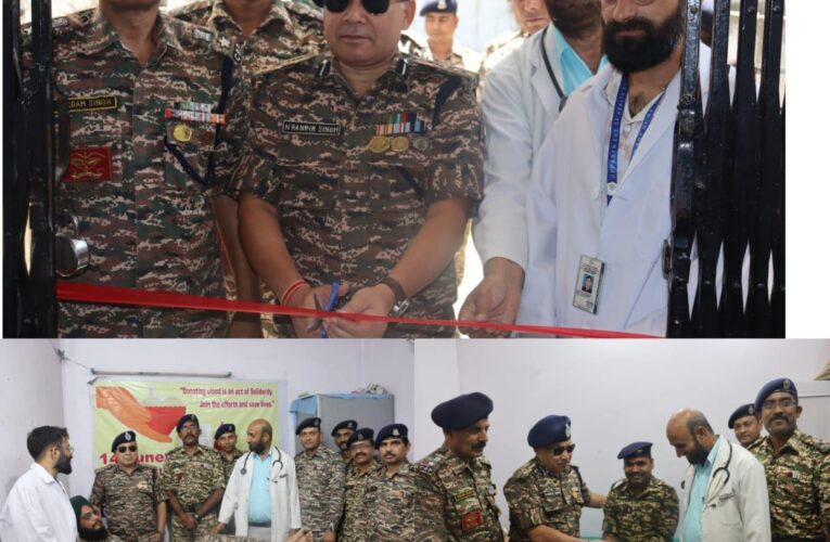 CRPF battalion organizes blood donation camp at Ramban district hospital on World Blood Donor Day
