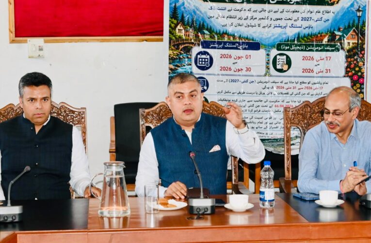 Amit Sharma reviews Census 2027 operations in Anantnag district