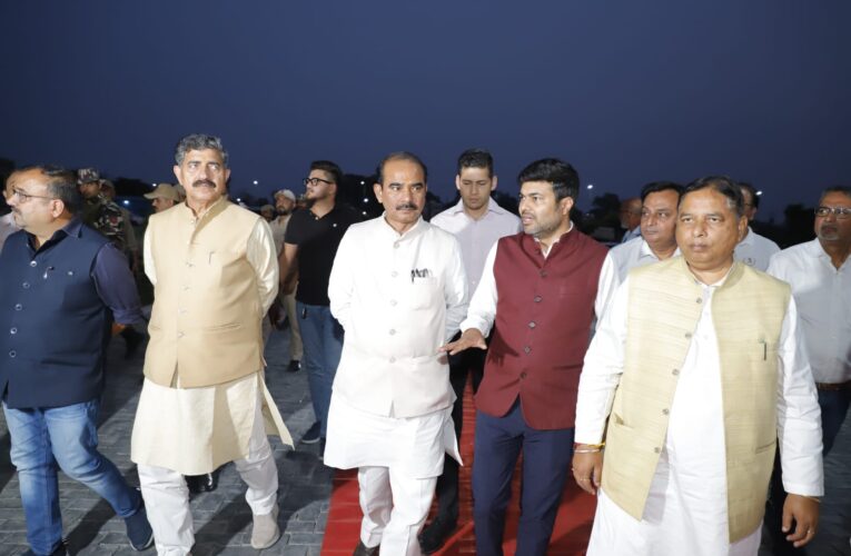 Union Minister of State Ajay Tamta inspects Tawi Riverfront Project in Jammu to review regional development