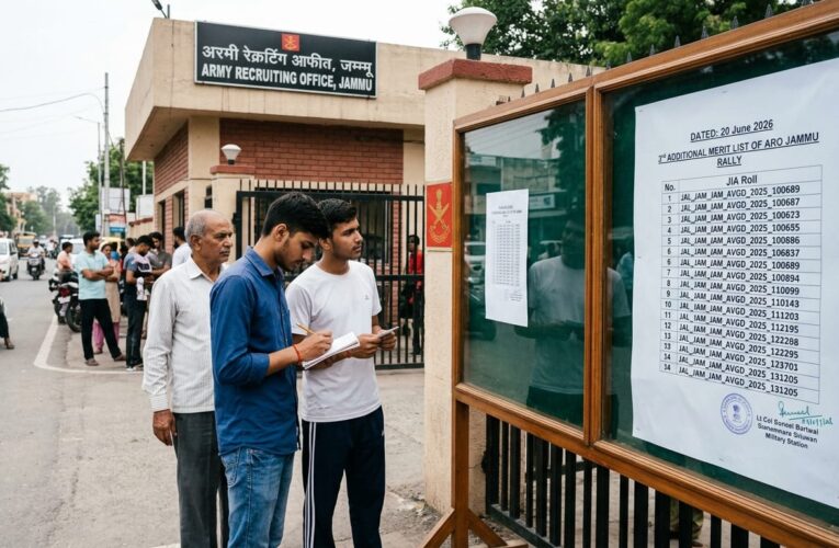 ARO Jammu releases third additional merit list for Army Agniveers recruitment rally