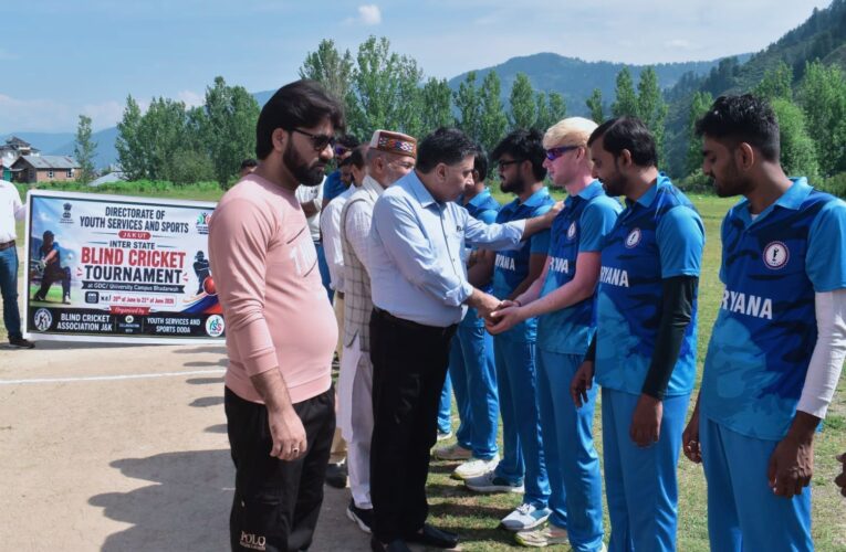 Bilateral blind cricket series between Jammu and Kashmir and Haryana begins in Bhaderwah