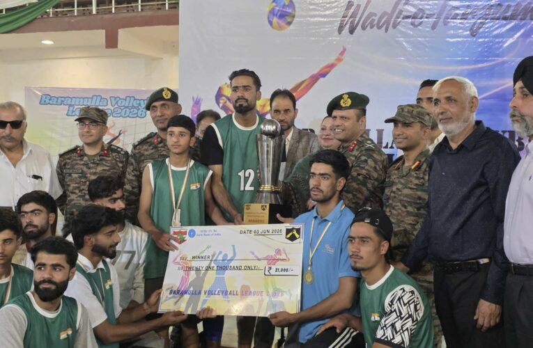 Amargarh, KIC Emerge Champions as Baramulla Volleyball Championship 2026 Concludes