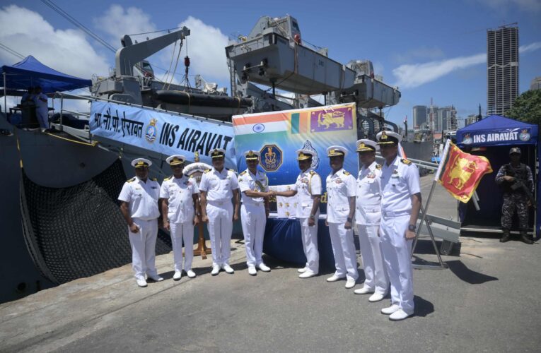 INS Airavat completes Colombo visit after handing over essential supplies
