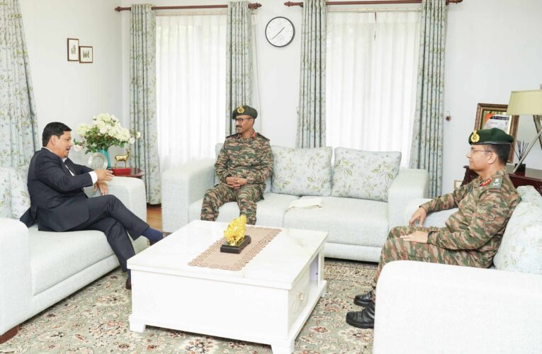 Army Commander Eastern Command Lieutenant General VMB Krishnan meets Meghalaya Chief Minister Conrad K Sangma to discuss regional development