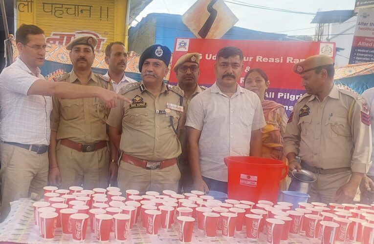 DIG Udhampur Reasi Range distributes drinking water on Nirjala Ekadashi