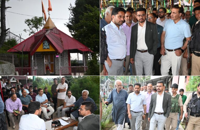 Mela Kheer Bhawani 2026: DC Kulgam Reviews Arrangements at Manzgam Shrine