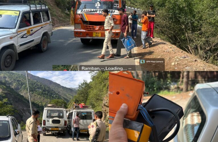 Digital Crackdown on NH-44: Highway Safety Sweep Penalizes Multi-Offense Drivers in Ramban